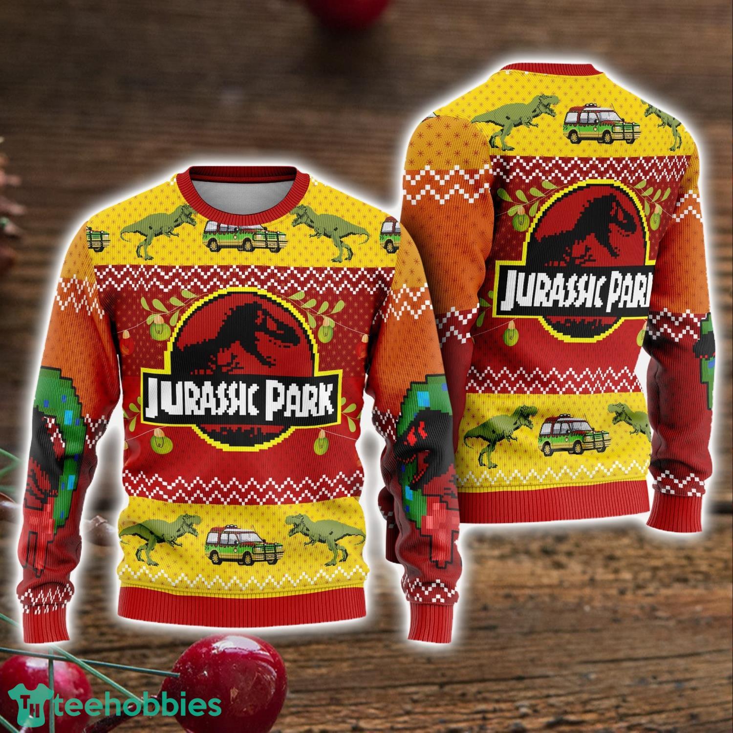 Dinosaur Park Christmas Ugly Sweater T-Rex Xmas Ugly Christmas Sweater Holiday Gift