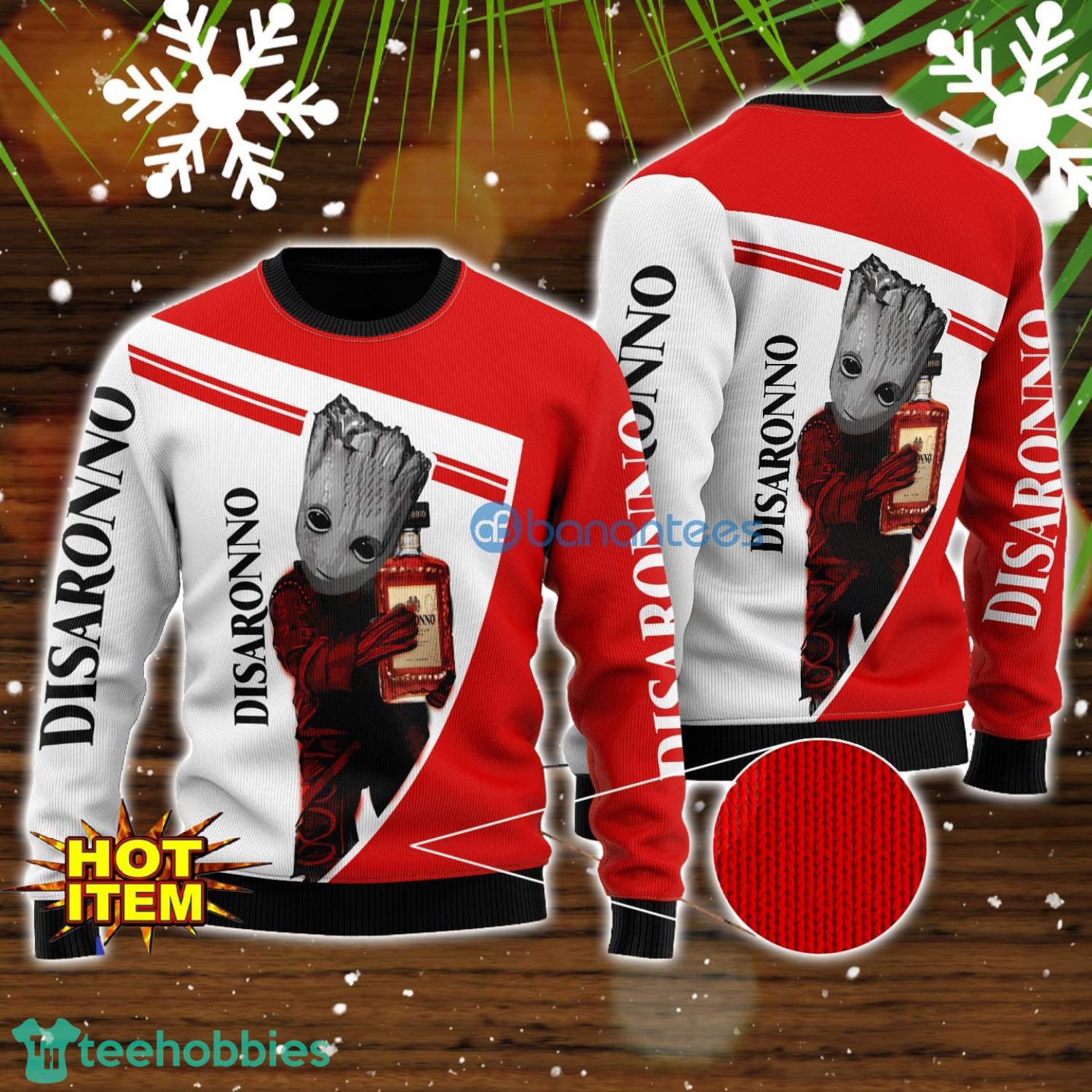 Disaronno And Baby Groot 3D Ugly Christmas Sweater For Men And Women Christmas Gift