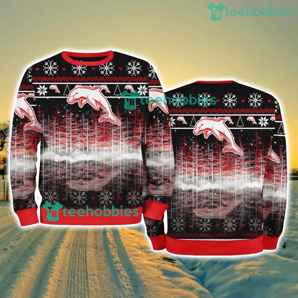 Dolphins NRL Pine Christmas Ugly Sweater New Style Best Gift For Fans