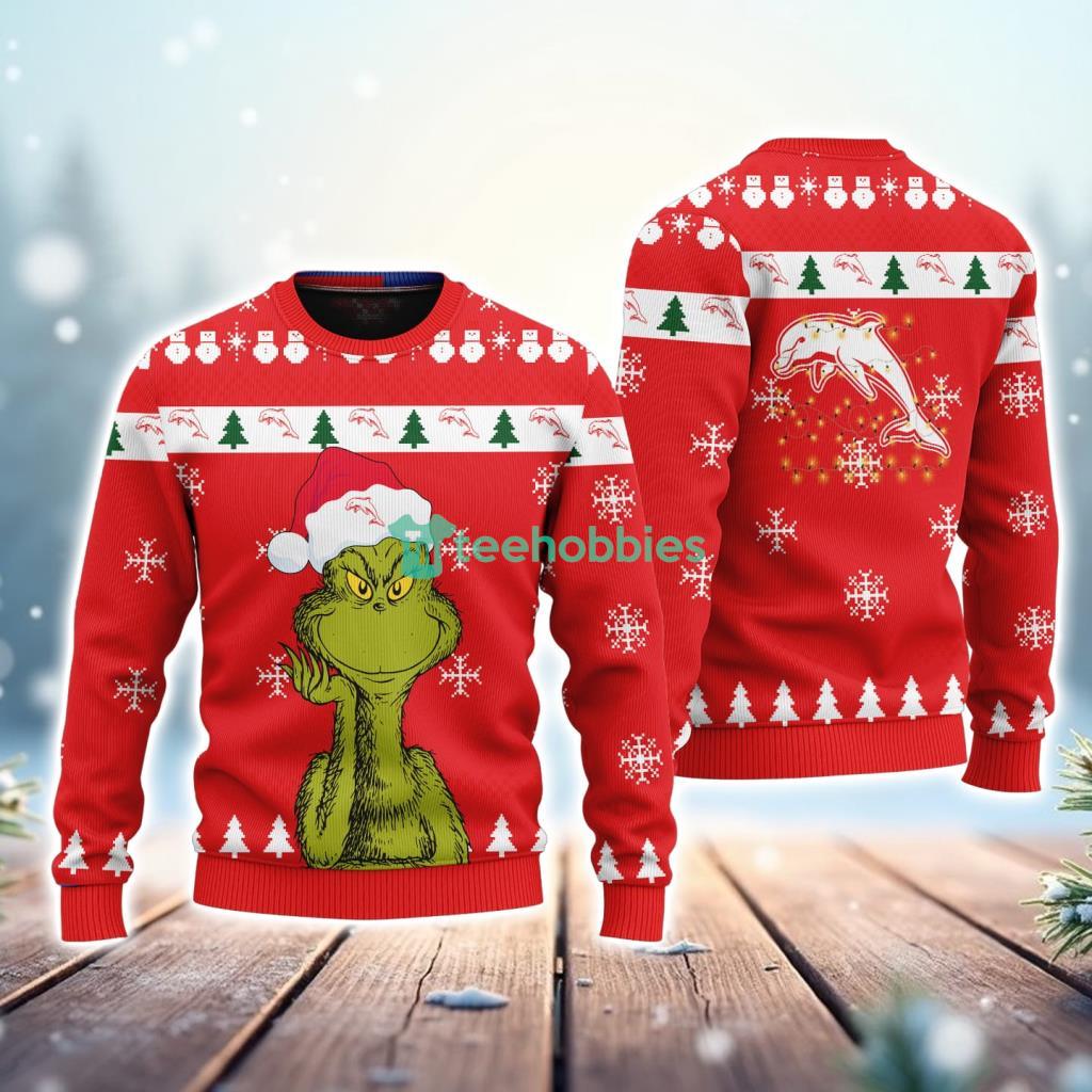 Dolphins NRL The Grinch Funny Merry Christmas Uglly Sweater 3D New Trend