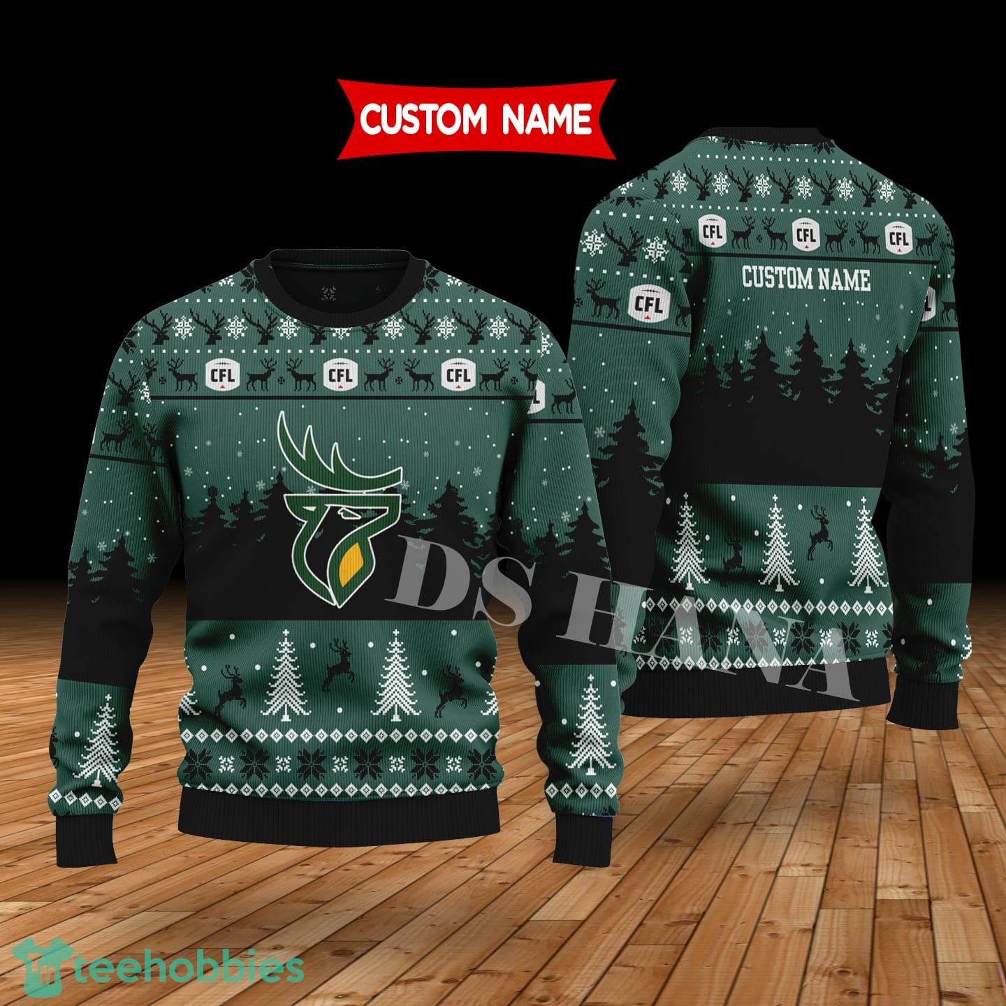 Edmonton Elks Custom Name Merry Xmas Sweater For Soccer Sport Team’s Fans Sweater