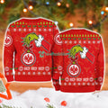 Eintracht Frankfurt Grinch Hand Ugly Christmas Sweater 3D