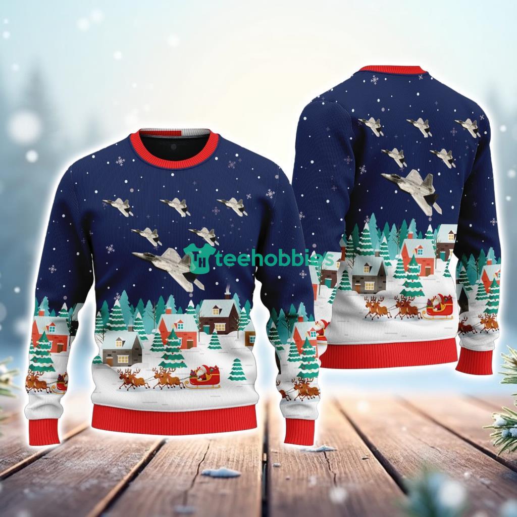 F-22 Raptor Us Air Force Christmas Ugly Sweater Meaningful Gift For Aviation Fans