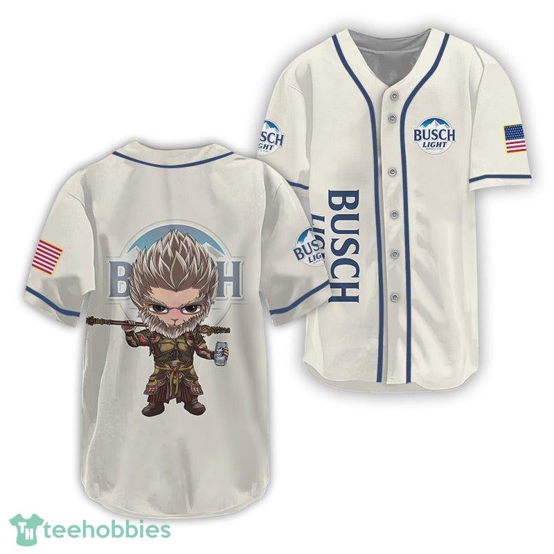 Fans Busch Light Black Myth Wukong Baseball Jersey For Men Women