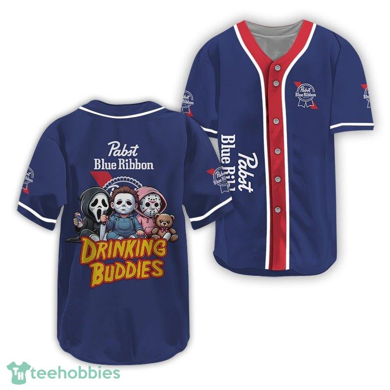 Fans Pabst Blue Ribbon Halloween Drinking Buddies Baseball Jersey Gift Fans