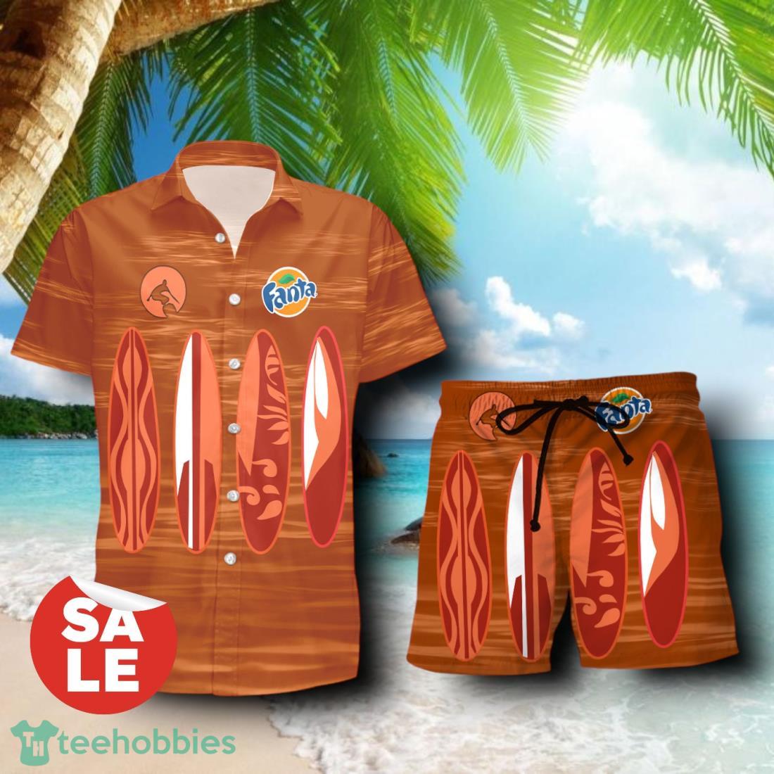 Fanta Surfboard Combo Hawaiian Shirt & Shorts For Men Women