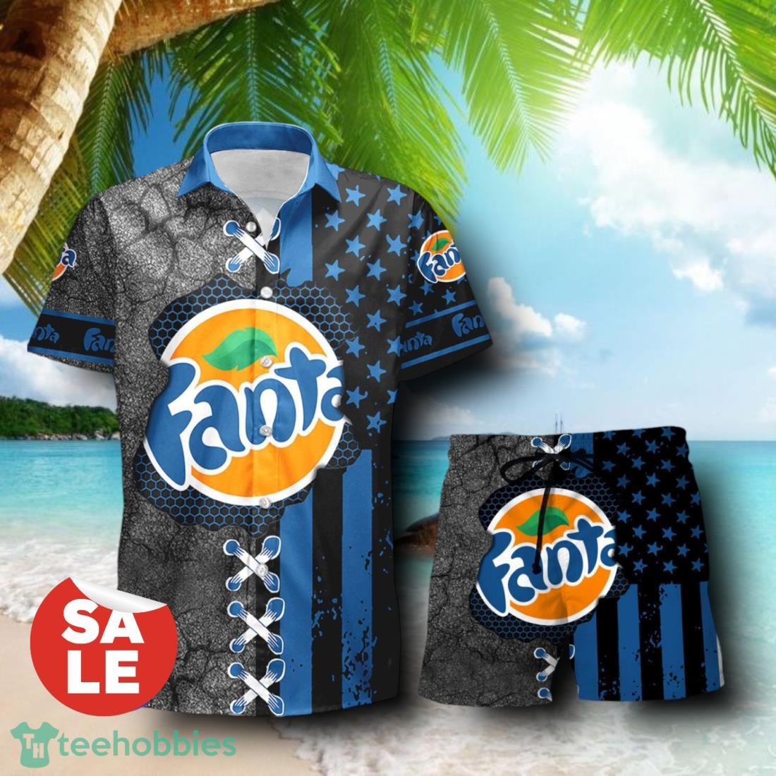 Fanta USA Flag Combo Hawaiian Shirt & Shorts For Men Women