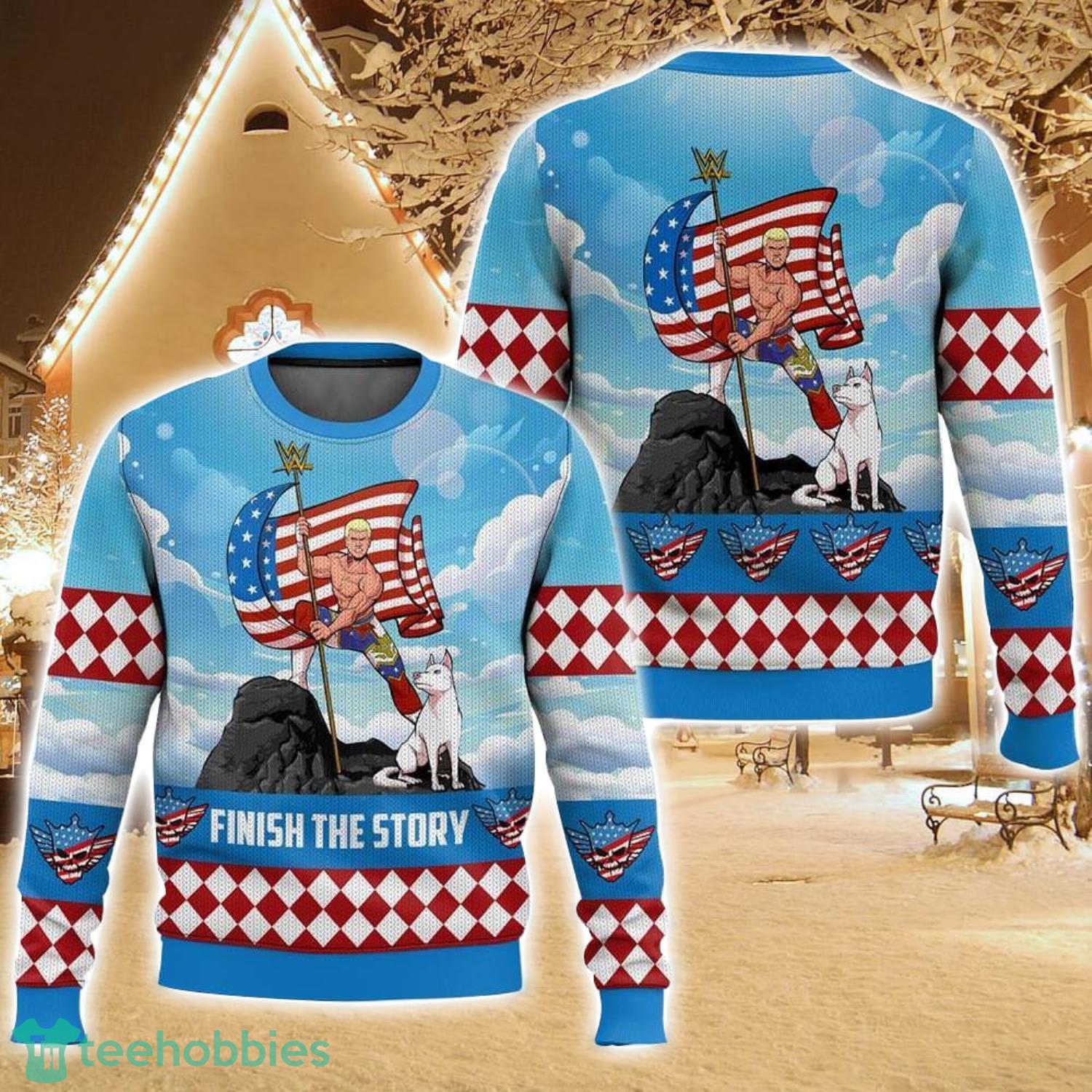 Finish The Story Cody Rhodes Ugly Christmas Sweater Holiday Sweater Christmas Gift For Family