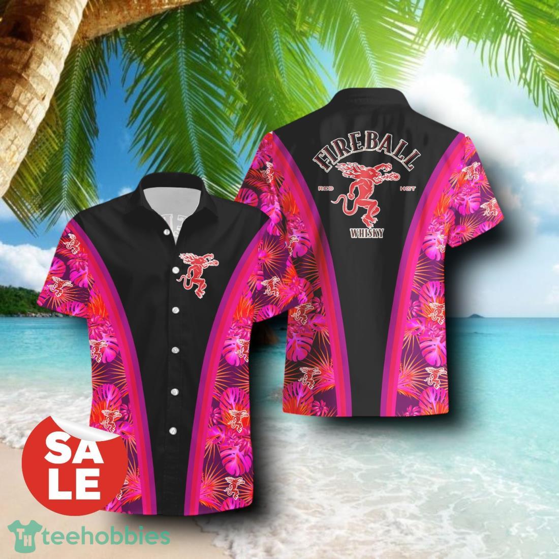 Fireball Cinnamon Whisky Combo Hawaiian Shirt & Shorts For Men Women