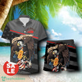 Fireball Cinnamon Whisky Eagle American Flag Combo Hawaiian Shirt & Shorts For Men Women