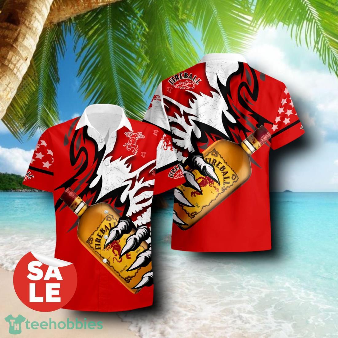 Fireball Cinnamon Whisky Monster Claw Combo Hawaiian Shirt & Shorts For Men Women
