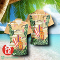Fireball Cinnamon Whisky Surfboard Tropical Forest Combo Hawaiian Shirt & Shorts For Men Women