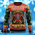 Firefighter Xmas Ugly Christmas Sweater Unique Gift