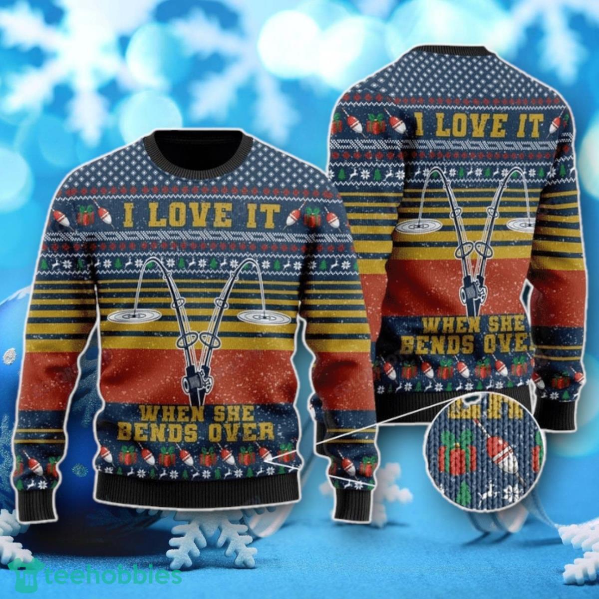 Fishing I Love It Ugly Christmas Sweater Unique Gift For Men Women