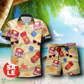 Folgers Summer Seafood Combo Hawaiian Shirt & Shorts For Men Women