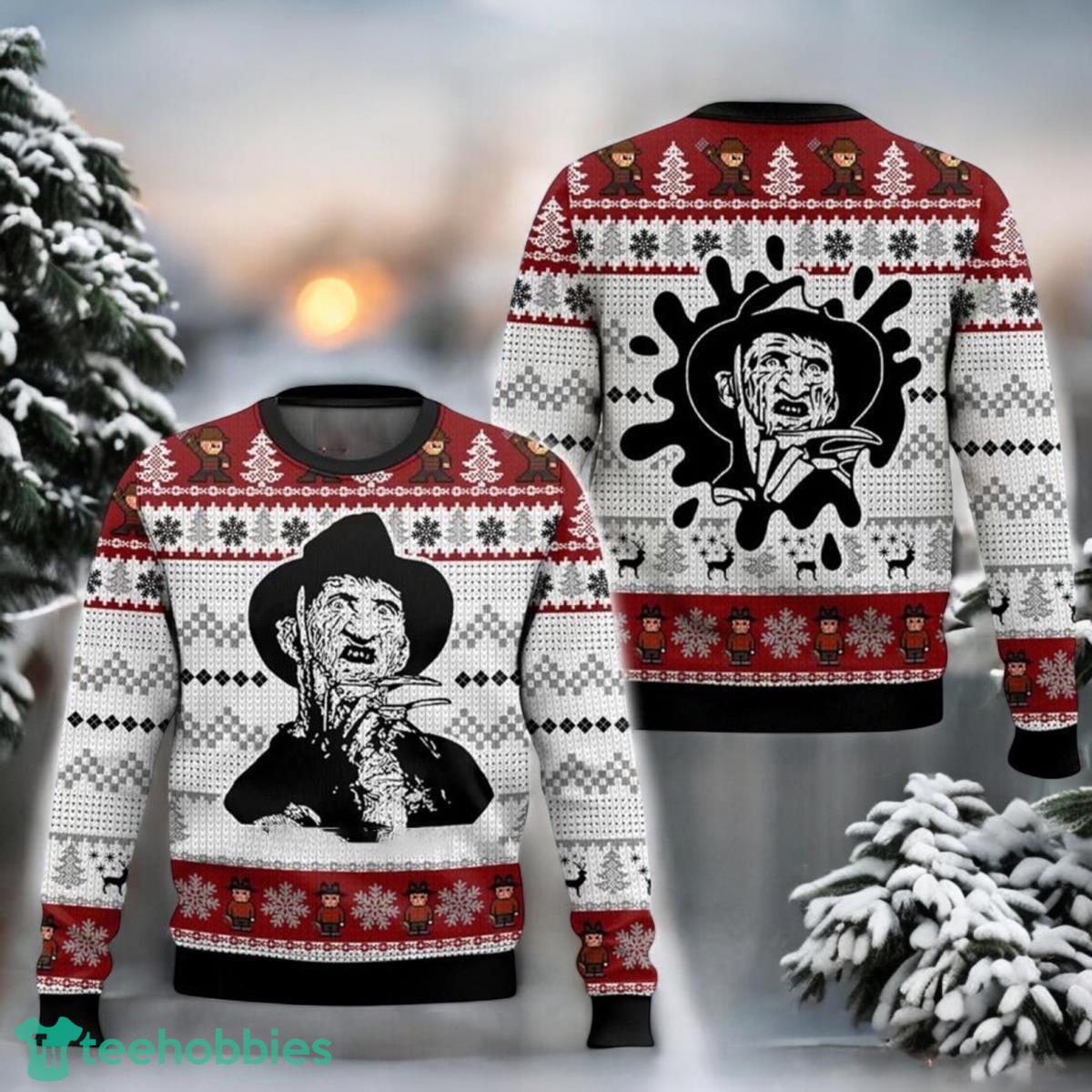 Freddy Krueger Ugly Sweater Horror Movie Christmas 3D Ugly Sweater For Men And Women