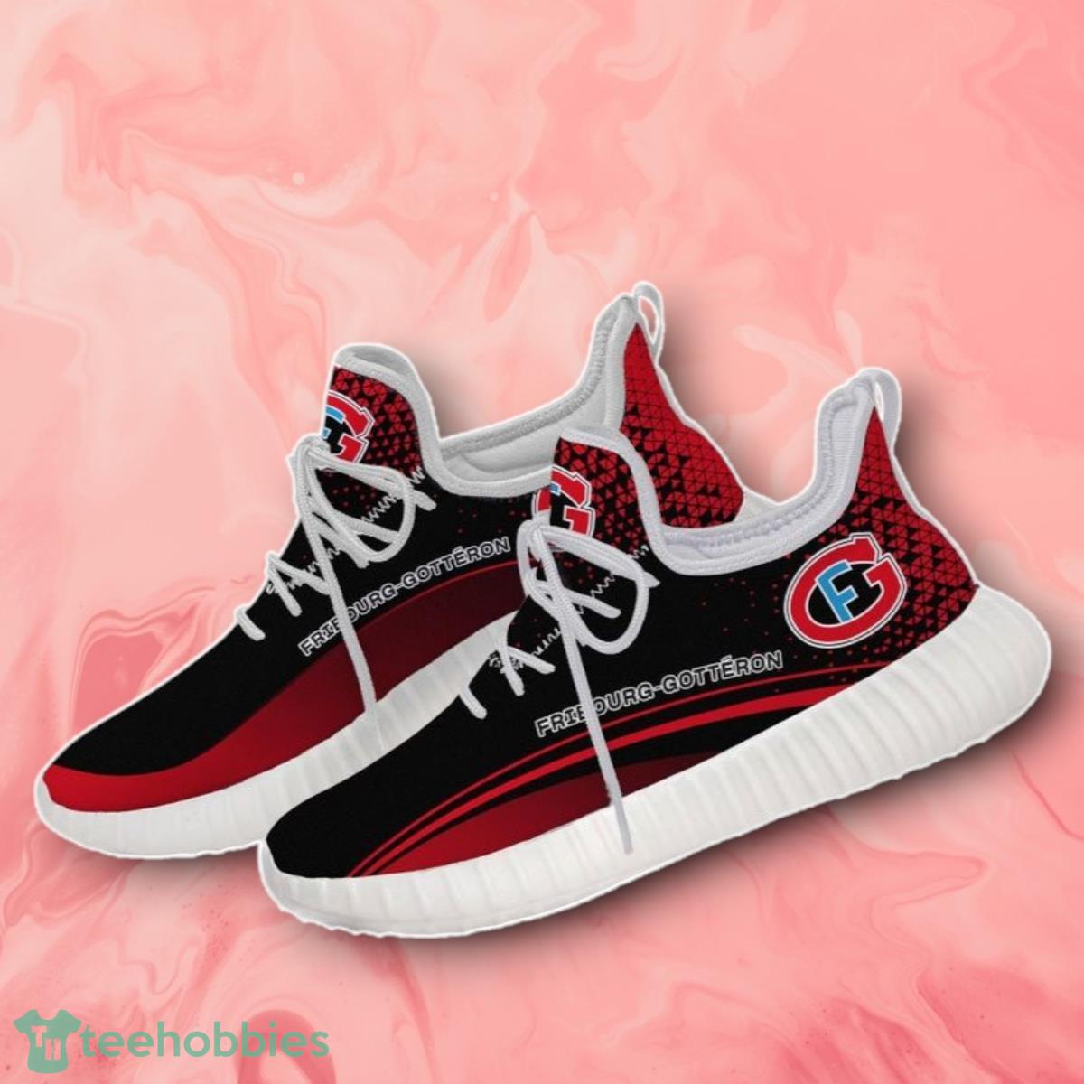 Fribourg-Gotteron Ice Hockey Black White Red Reze Shoes Sneaker Style Gift