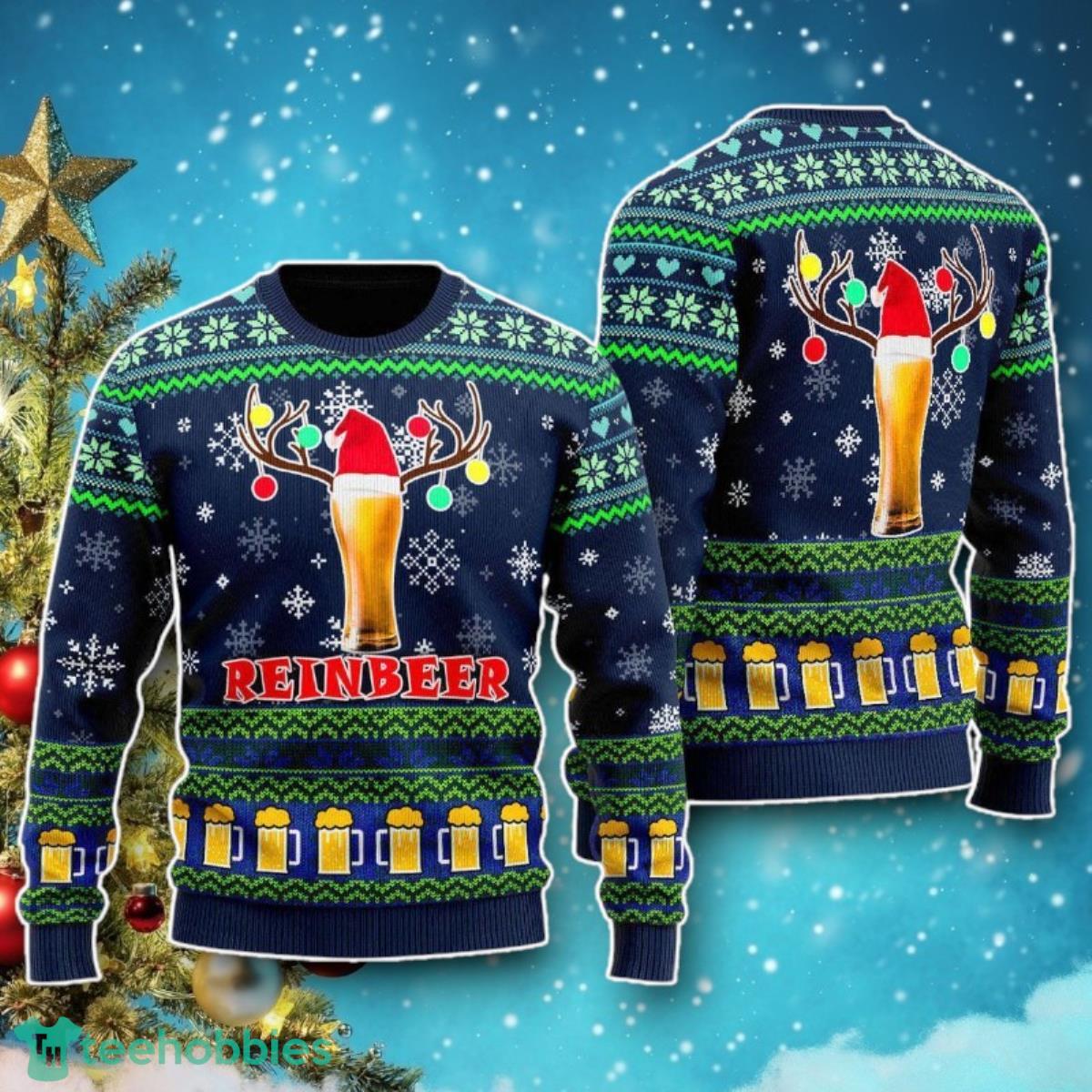 Funny Beer Lover Reindeer Christmas Christmas Ugly Sweater Special Gift
