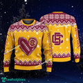 Funny Heart Football Bethune Cookman Wildcats Christmas Sweater Gift Holidays