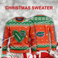 Funny Heart Football Florida Gators Xmas Sweater For Men Women