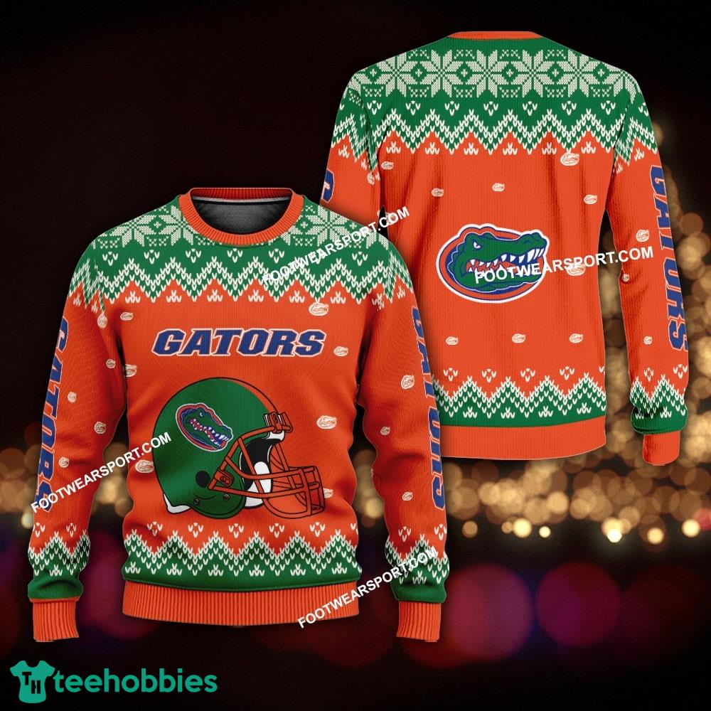 Funny Helmet Florida Gators Christmas Sweater AOP Gift For Adult