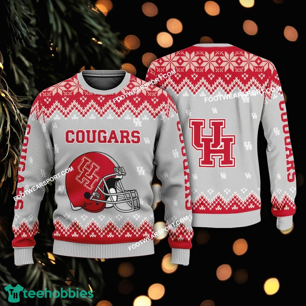 Funny Helmet Houston Cougars Xmas 3D Sweater Gift For Adult