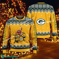 Funny Muppets Play Drums Green Bay Packers Christmas Sweater Gift For Adult