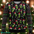 Funny Pickle Christmas Sweater Santa Hat Pickles Ugly Xmas Sweater