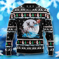 German Shorthaired Pointer Santa On Highway Ugly Christmas Sweater Unique Gift