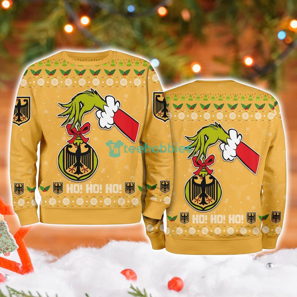 Germany National Football Grinch Hand Ugly Christmas Sweater 3D