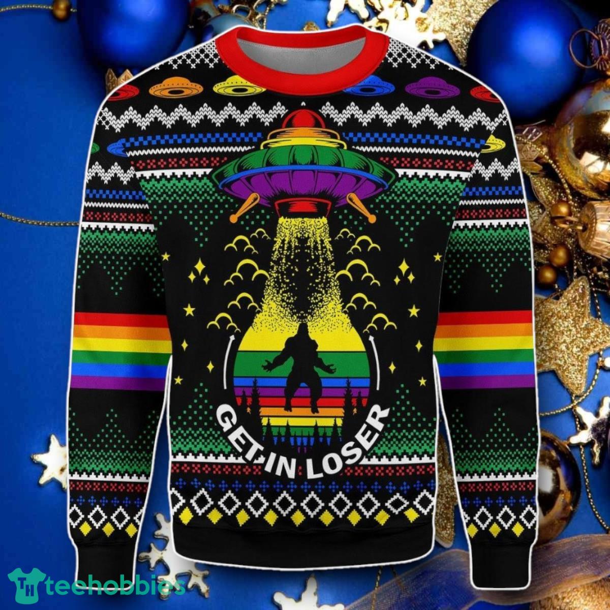 Get In Loser Christmas Sweater Style Gift For Men And Women