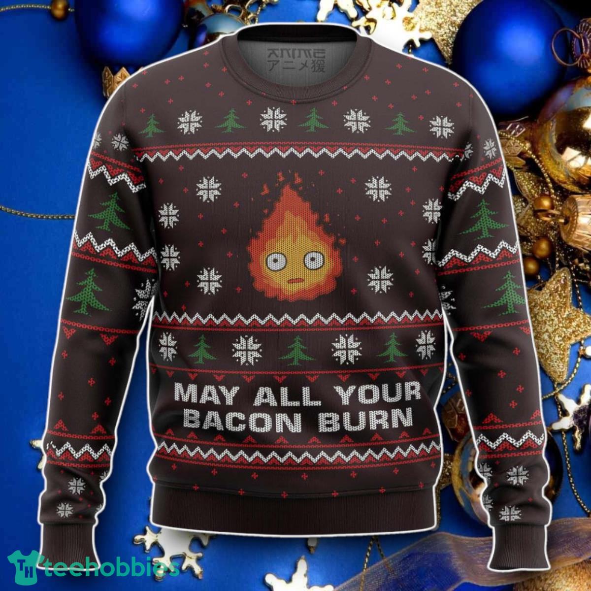 Ghibli May All Your Bacon Burn Ugly Christmas Sweater Style Gift For Men And Women