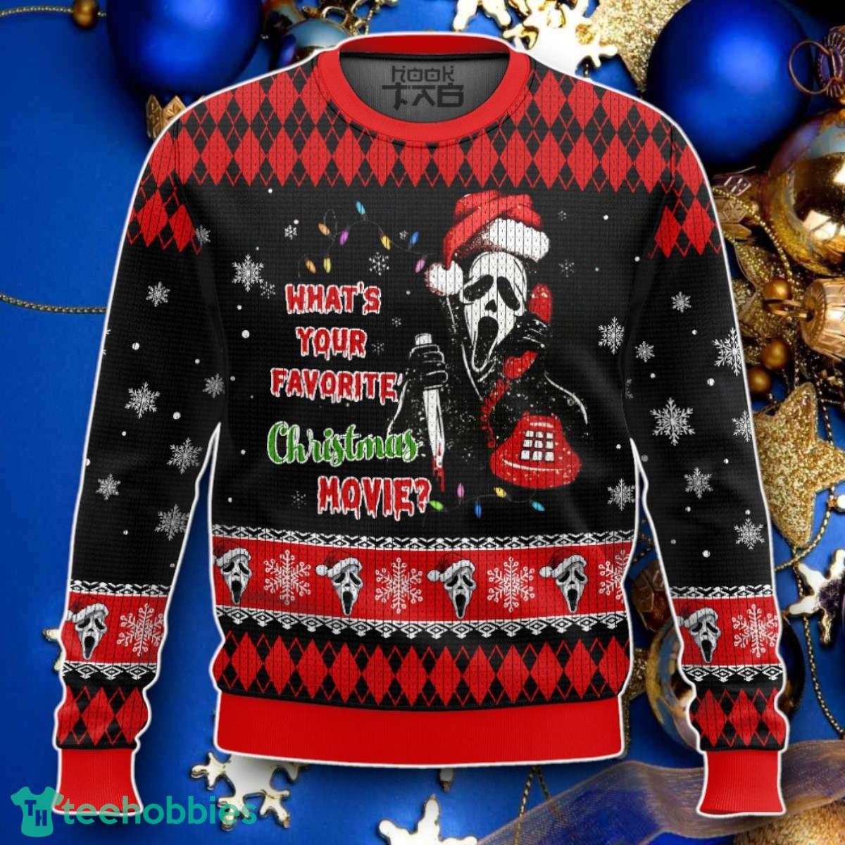 Ghostface Ugly Sweater Style Gift For Men And Women