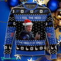 GI Feel The Need The Need For Speed Christmas Ugly Sweater Style Gift For Men And Women