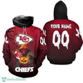 Gift Style Kansas City Chiefs Death Halloween Weave Hoodie Custom Number And Name