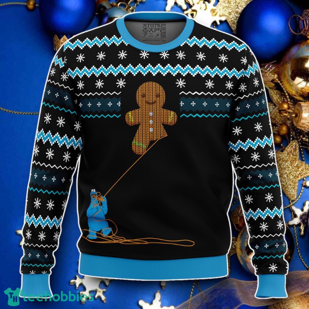 Gingerbread Cookie Monster Ugly Christmas Sweater Style Gift For Men And Women
