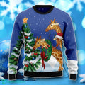 Giraffe Family Xmas Ugly Christmas Sweater Unique Gift