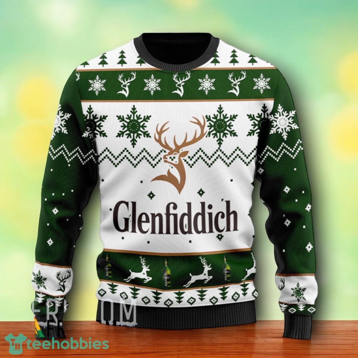 Glenfiddich Whisky Wine 3D Xmas Funny 2024 Holiday Ugly Christmas Sweater For Men Women