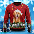 Golden Retriever Christmas Beauty Ugly Christmas Sweater Unique Gift