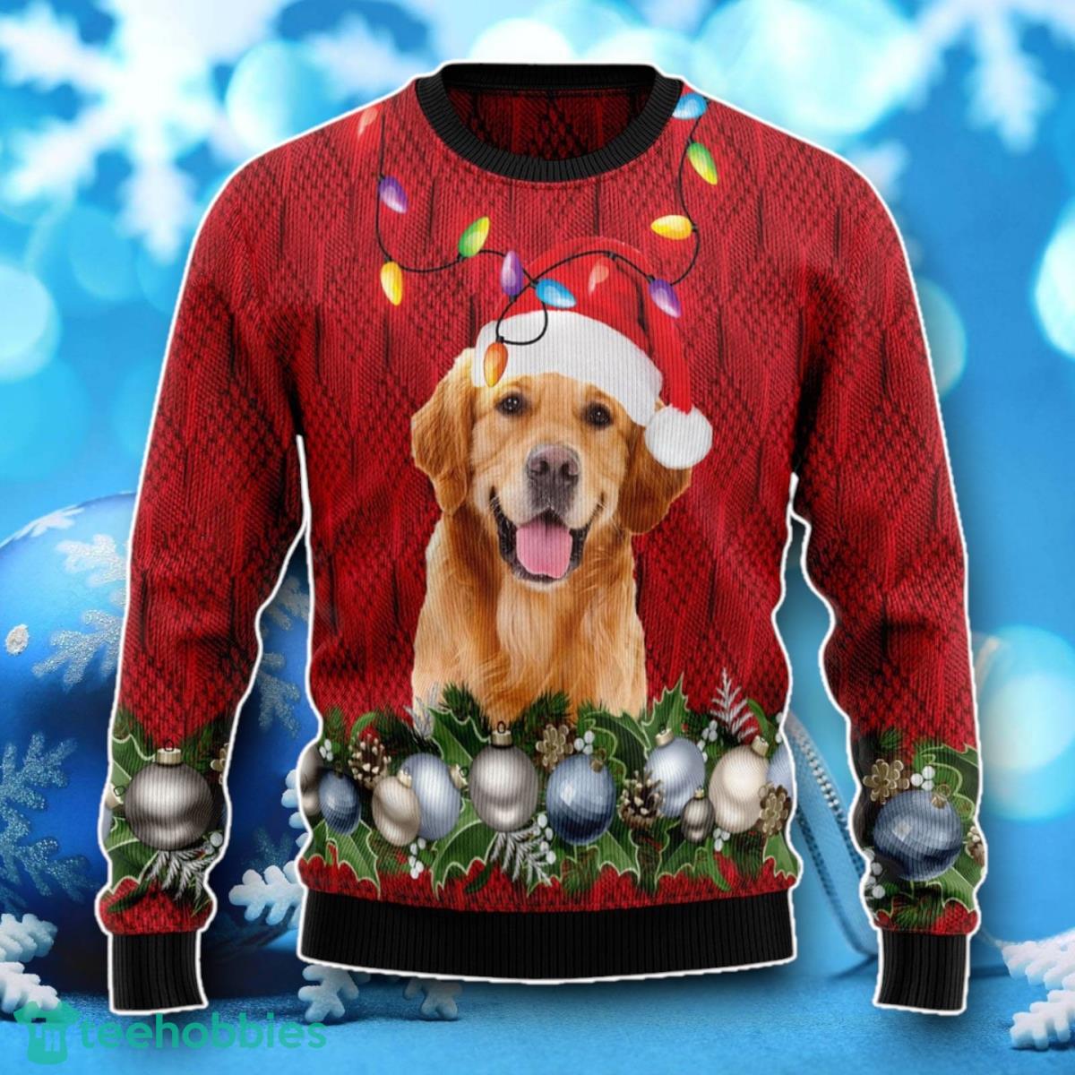 Golden Retriever Christmas Beauty Ugly Christmas Sweater Unique Gift