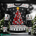 Goth Christmas Sweater Skull Tree Holiday Christmas 3D Ugly Sweater For Men And Women