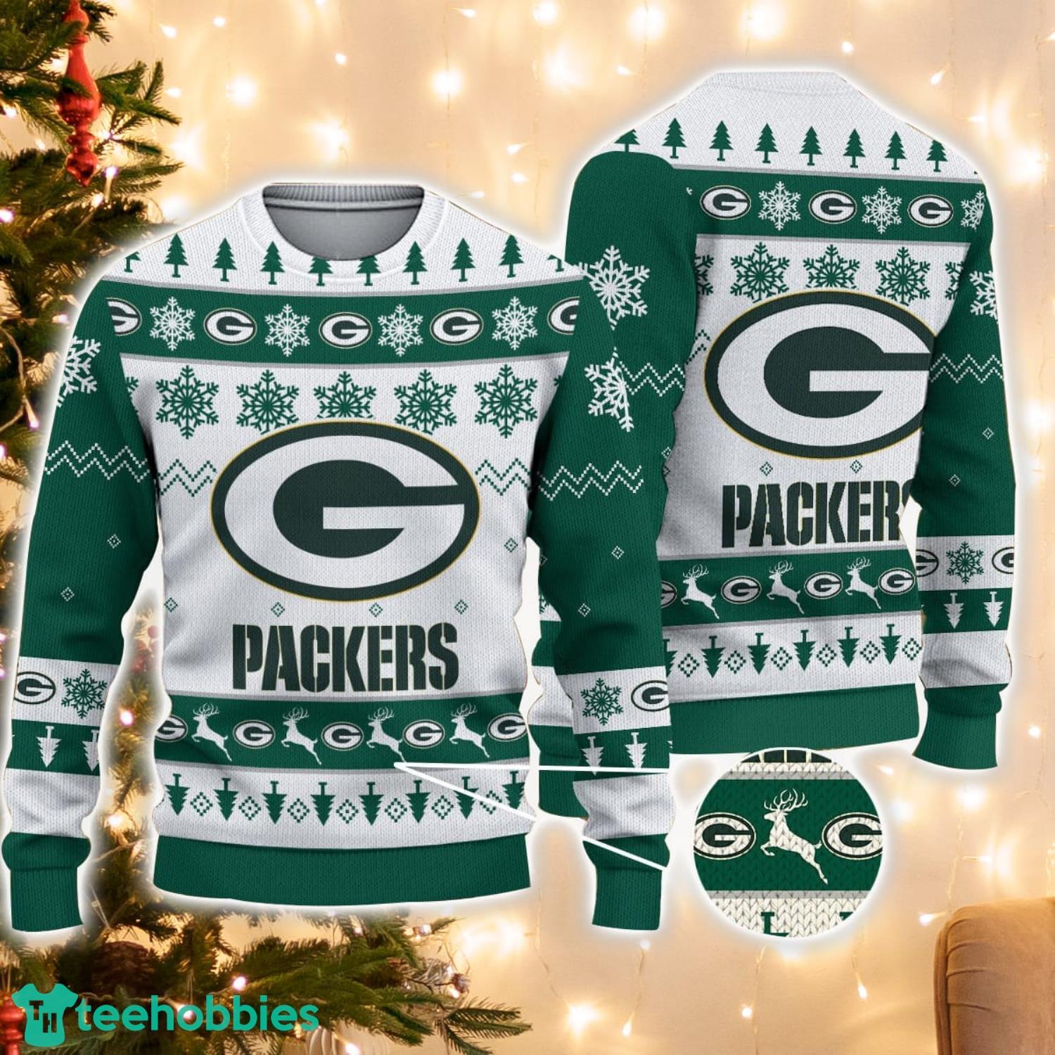 Green Bay Packers Logo Ugly Christmas Sweater 3D Printed Unisex Sweater For Men And Women