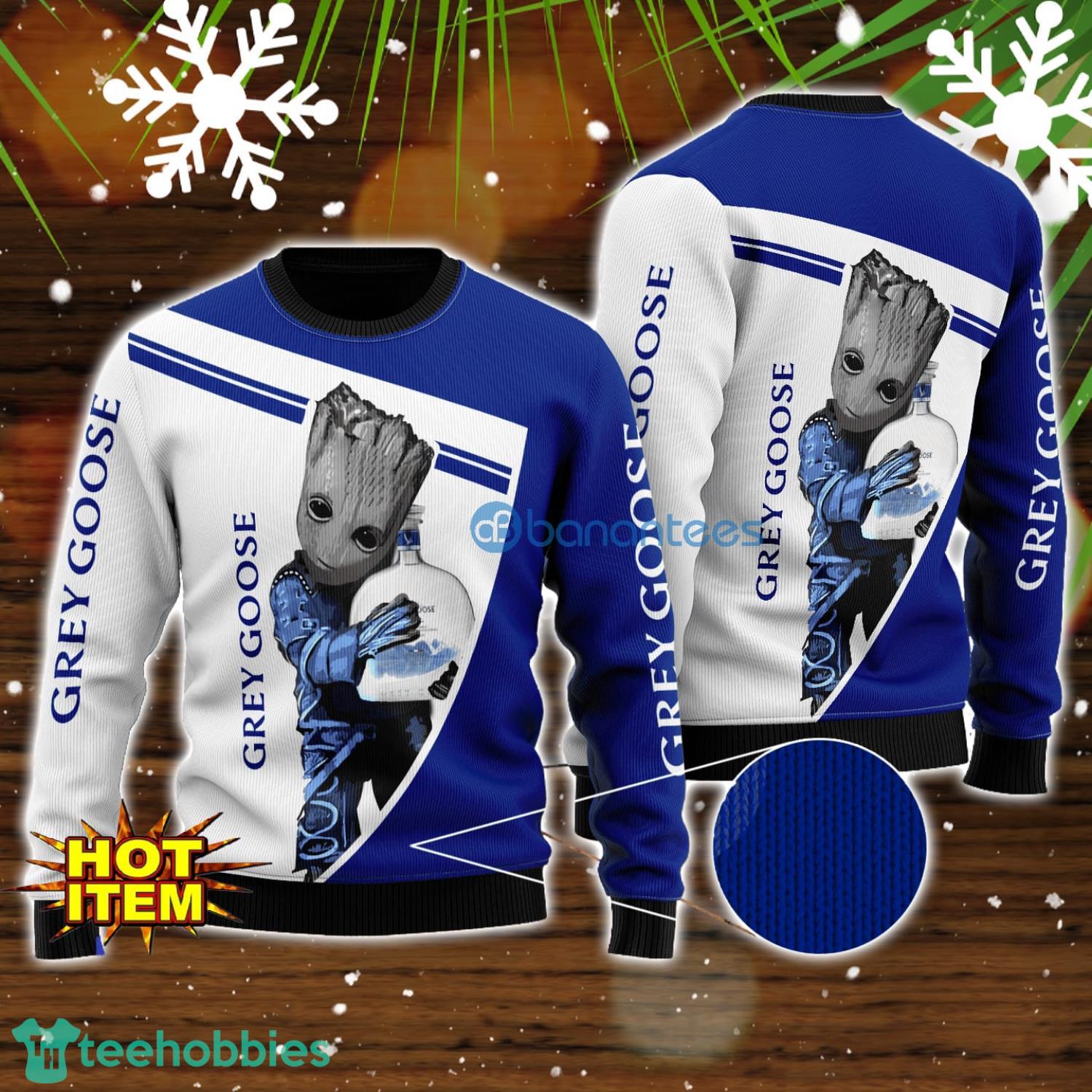 Grey Goose Vodka And Baby Groot 3D Ugly Christmas Sweater For Men And Women Christmas Gift