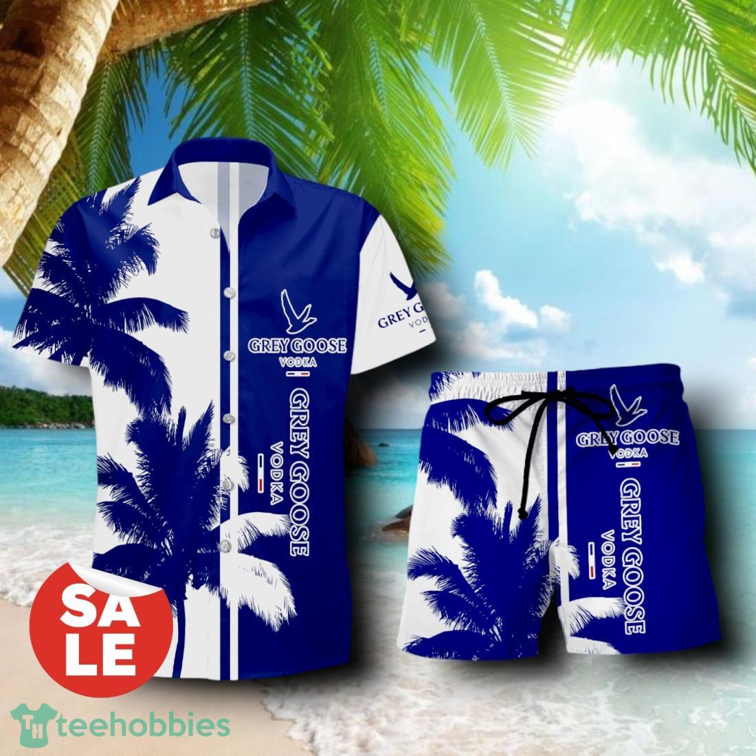 Grey Goose Vodka Palm Tree Combo Hawaiian Shirt & Shorts For Men Women