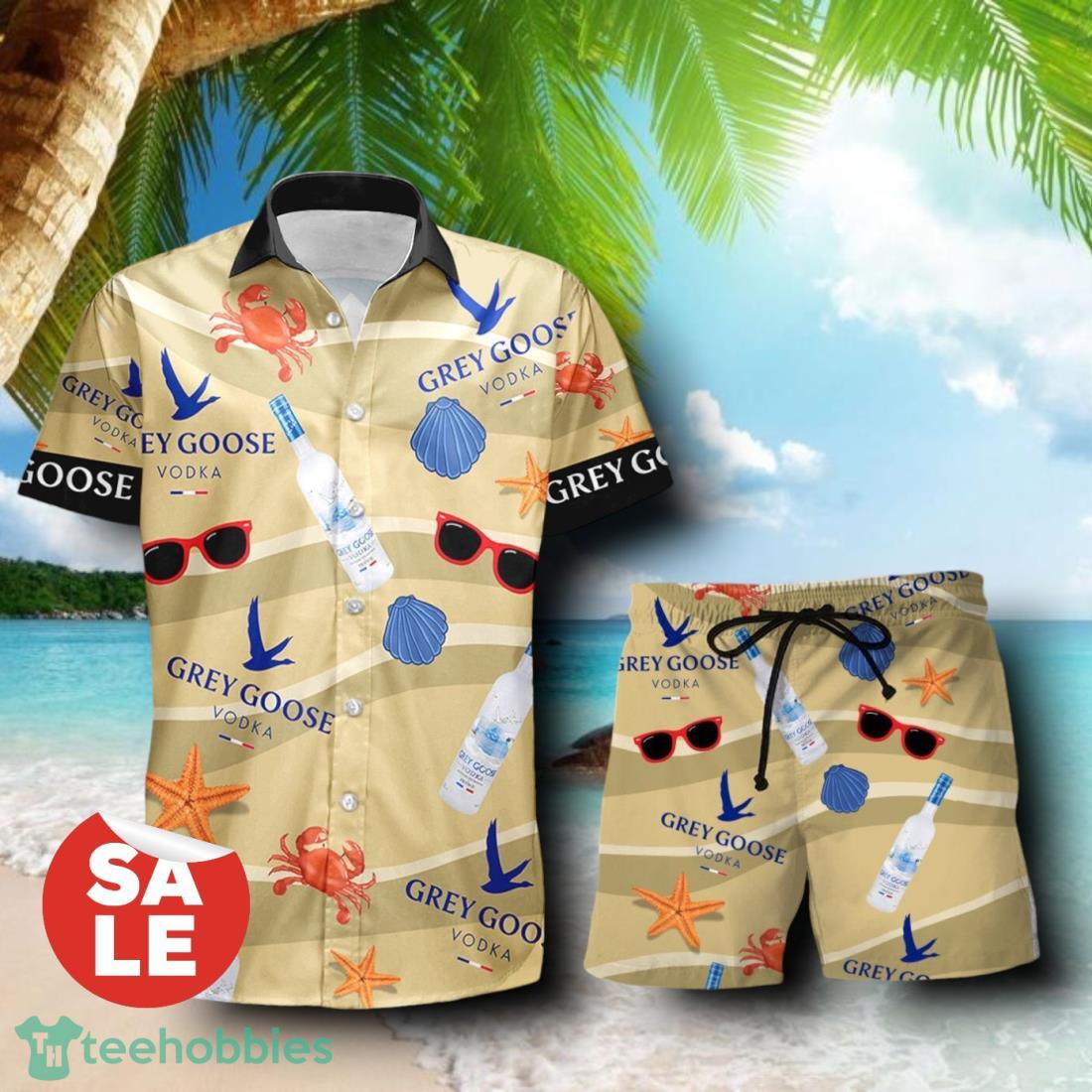Grey Goose Vodka Summer Seafood Combo Hawaiian Shirt & Shorts For Men Women