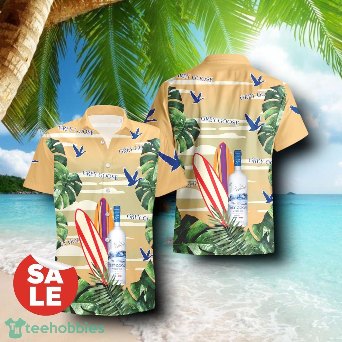 Grey Goose Vodka Surfboard Tropical Forest Combo Hawaiian Shirt & Shorts For Men Women