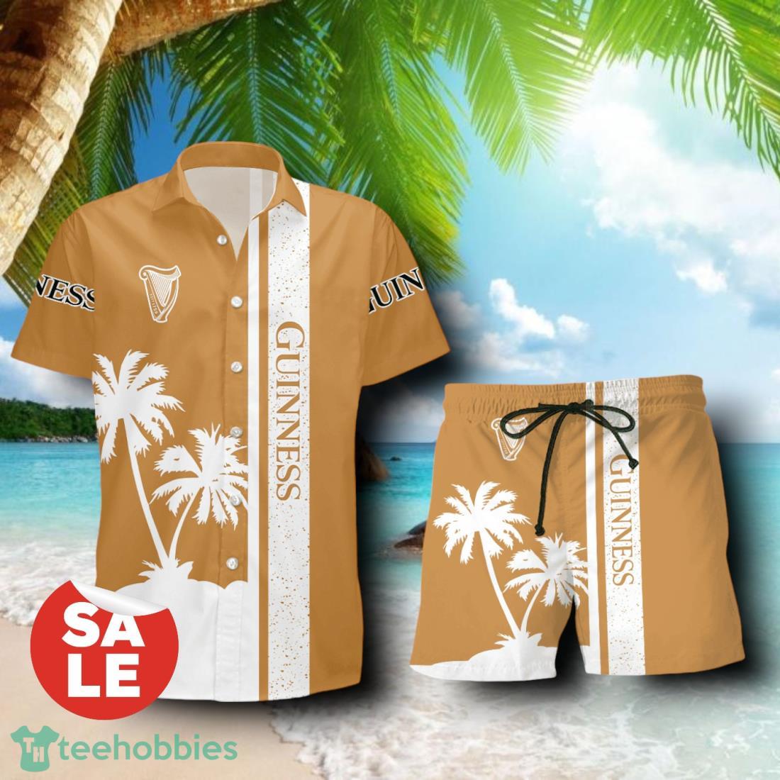 Guinness Palm Tree Summer Combo Hawaiian Shirt & Shorts For Men Women