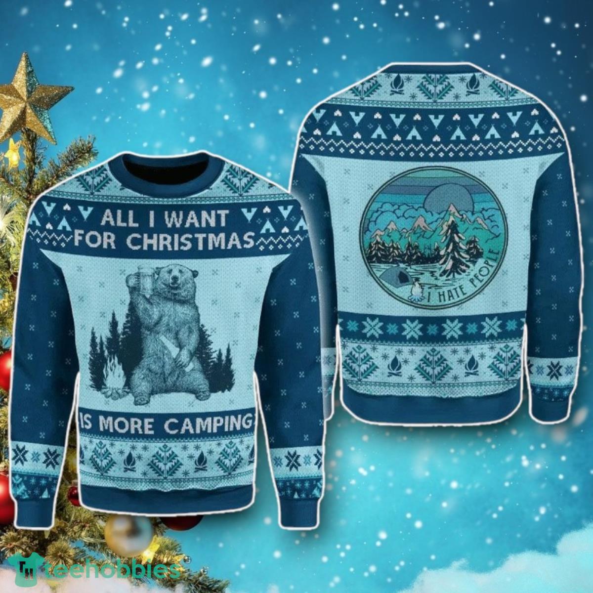 Hate People And Love Camping Christmas Ugly Sweater Special Gift