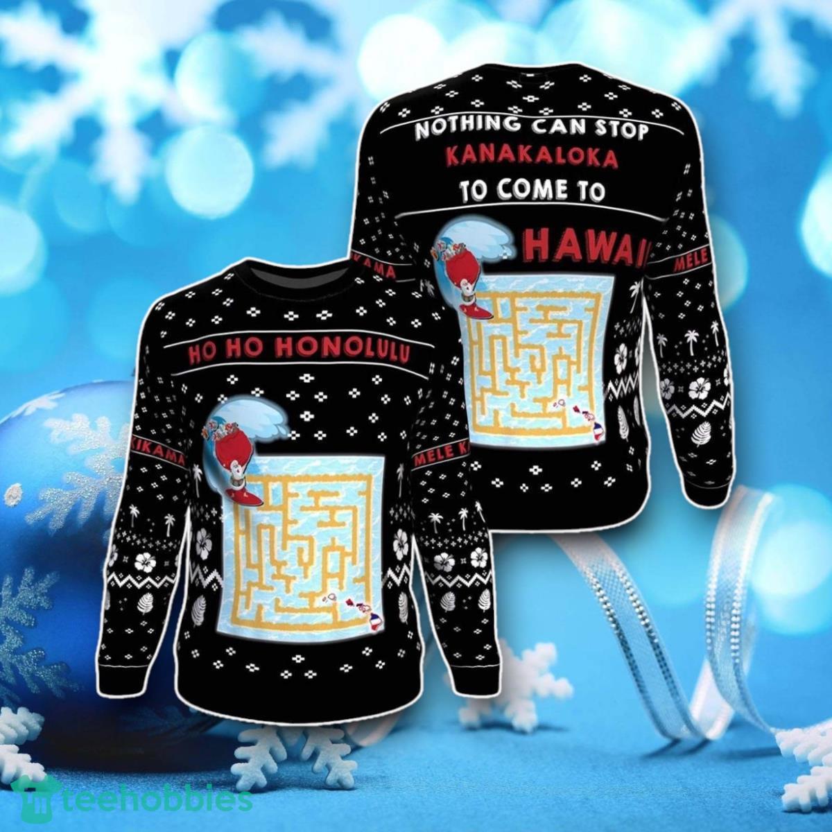 Hawaii Maze Game 3D All Over Print Print Ugly Christmas Sweater Unique Gift