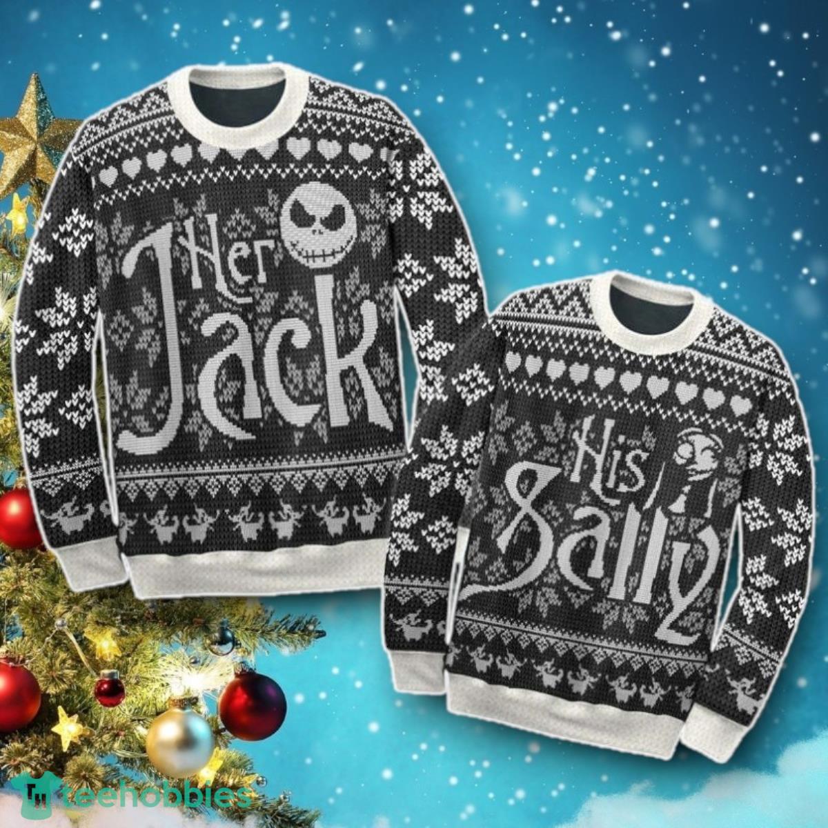 Her Jack His Sally Christmas Ugly Sweater Special Gift